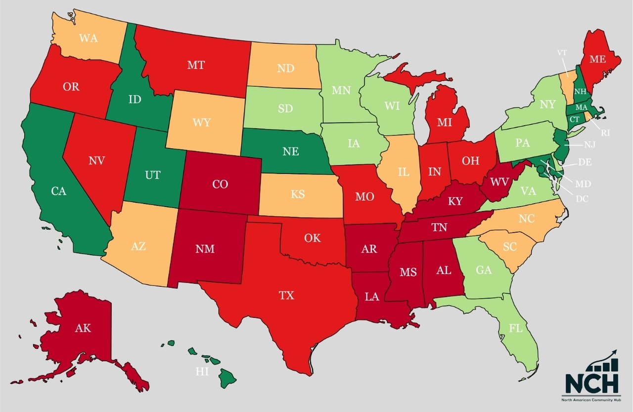 Happiest States in the US