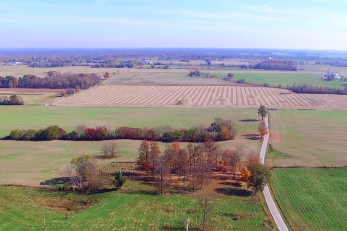 The flat lands of Indiana