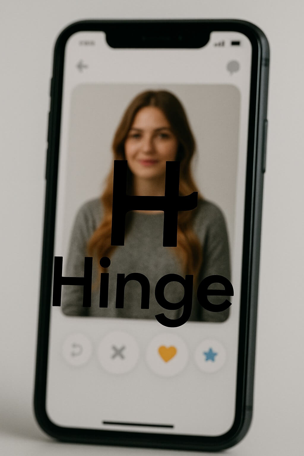 Hinge profile open on a smartphone