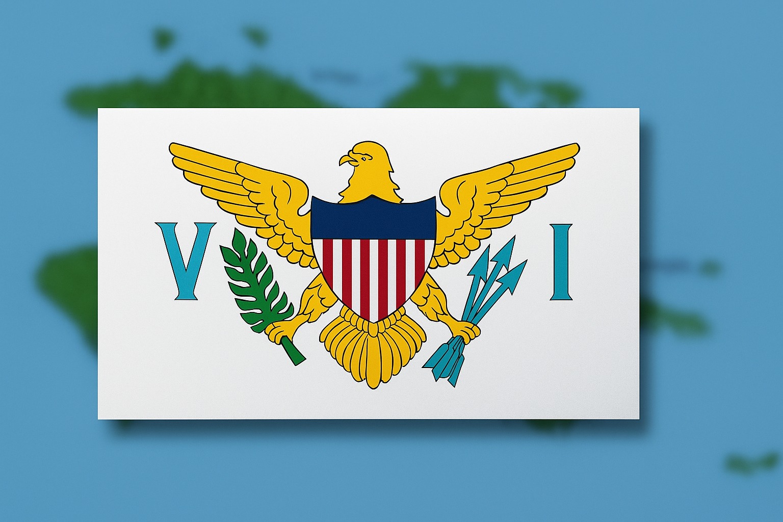 The Official Flag of U.S. Virgin Islands