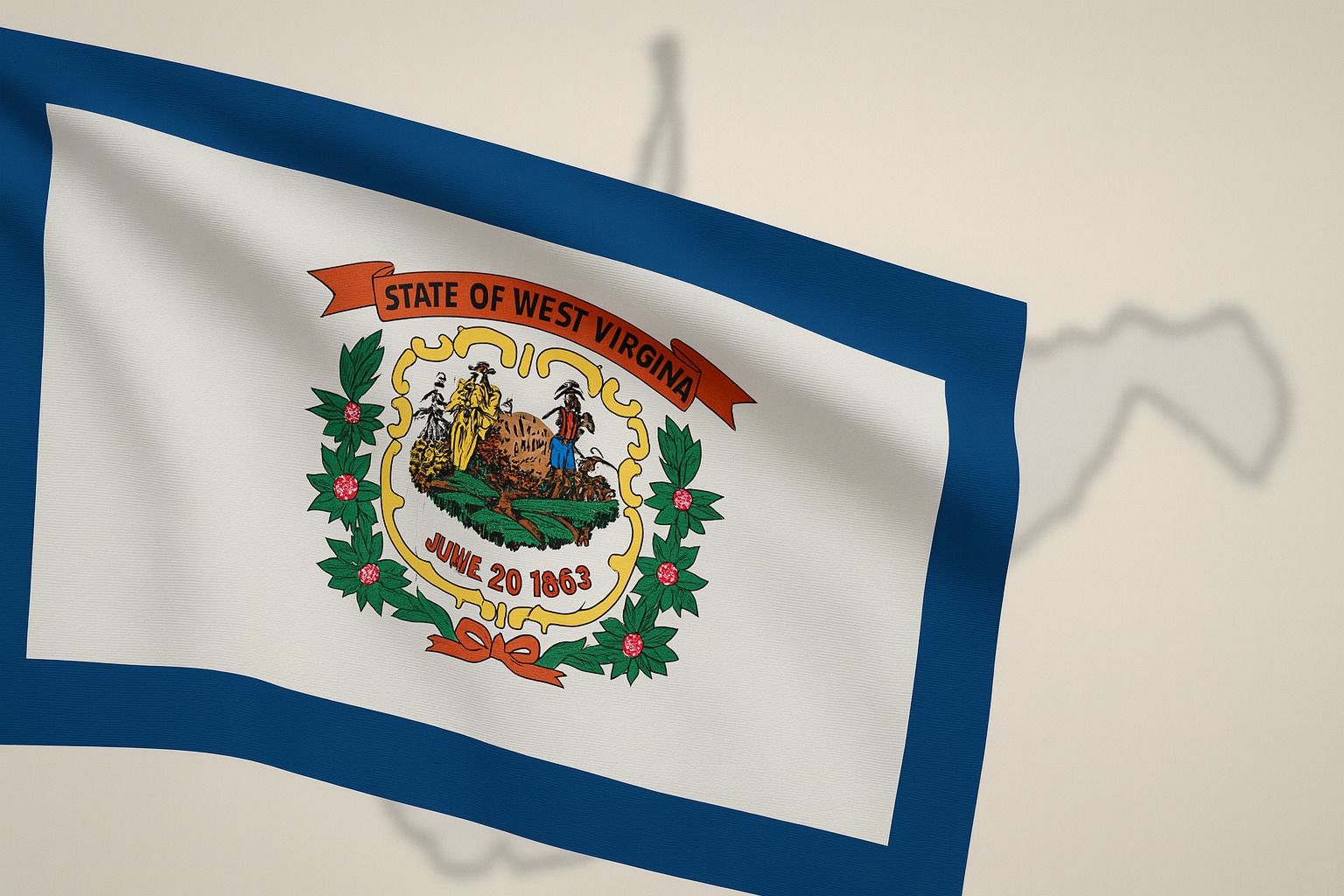 The official State Flag of West Virginia