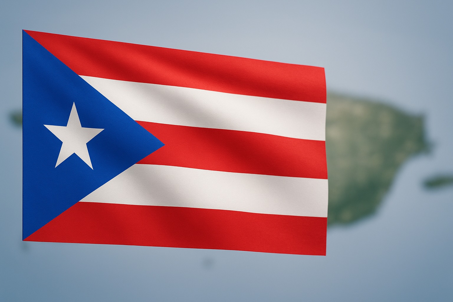 The official flag of Puerto Rico