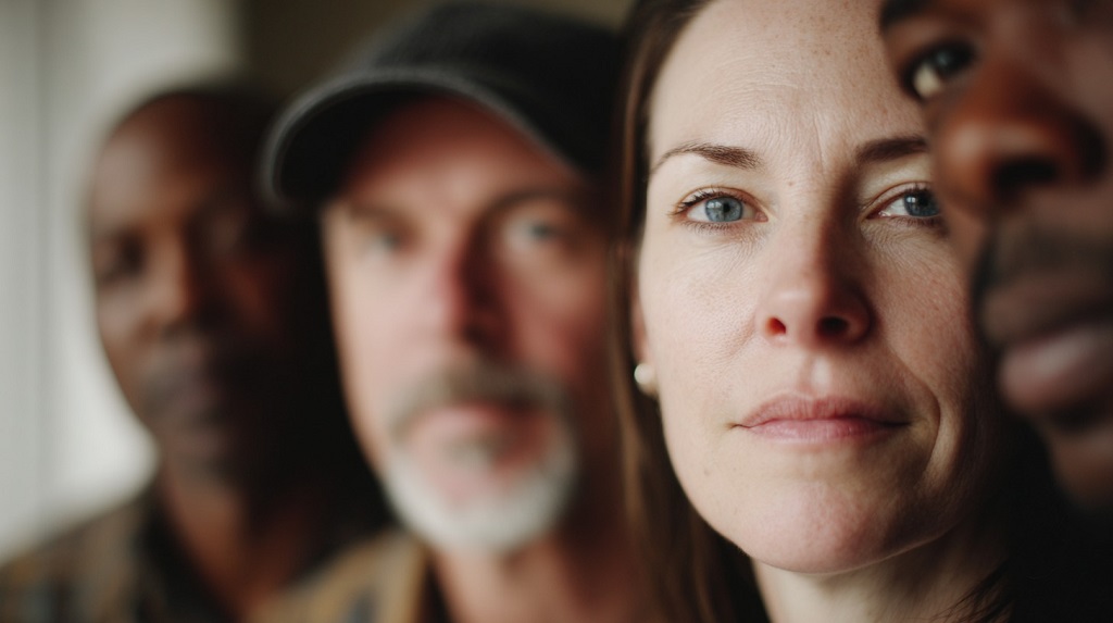 Close-up of a diverse group of adults, representing the population trends and health challenges affecting life expectancy in Arkansas