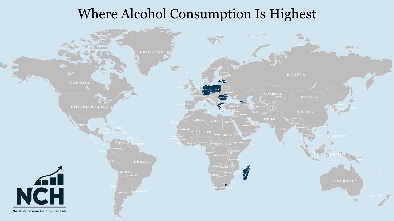 Where Alcohol Consumption Is Highest